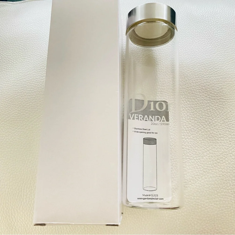 Dior Transparent Glass Bottle with Silver Lid